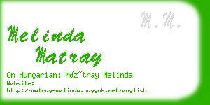 melinda matray business card